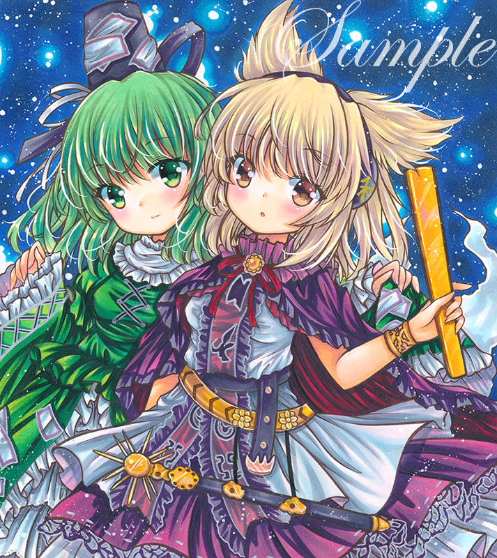 toyosatomimi no miko and soga no tojiko (touhou) drawn by rui_(sugar3)