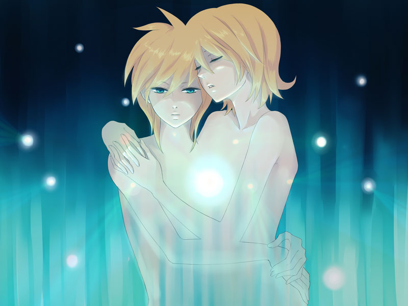 kagamine rin and kagamine len (vocaloid) drawn by yunomi_(yunomi_imonuy)