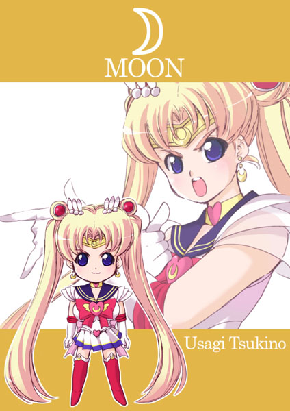 tsukino usagi, sailor moon, and super sailor moon (bishoujo senshi sailor moon and 1 more) drawn by tessai