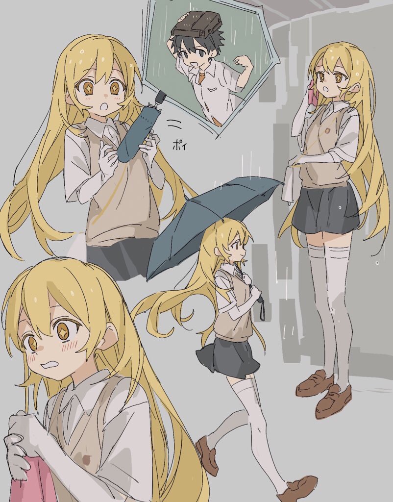 shokuhou misaki and kamijou touma (toaru majutsu no index and 1 more) drawn by if959u