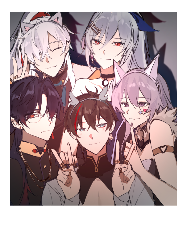 dan heng, blade, jingliu, jing yuan, and baiheng (honkai and 1 more) drawn by muya_(77muya)