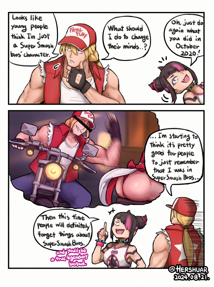 shiranui mai, han juri, and terry bogard (street fighter and 3 more) drawn by hershuar
