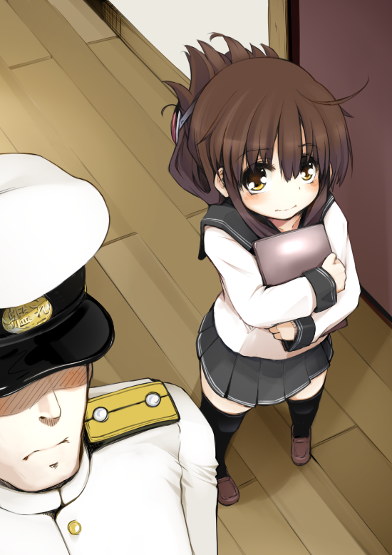 admiral and inazuma (kantai collection) drawn by momo_(higanbana_and_girl)