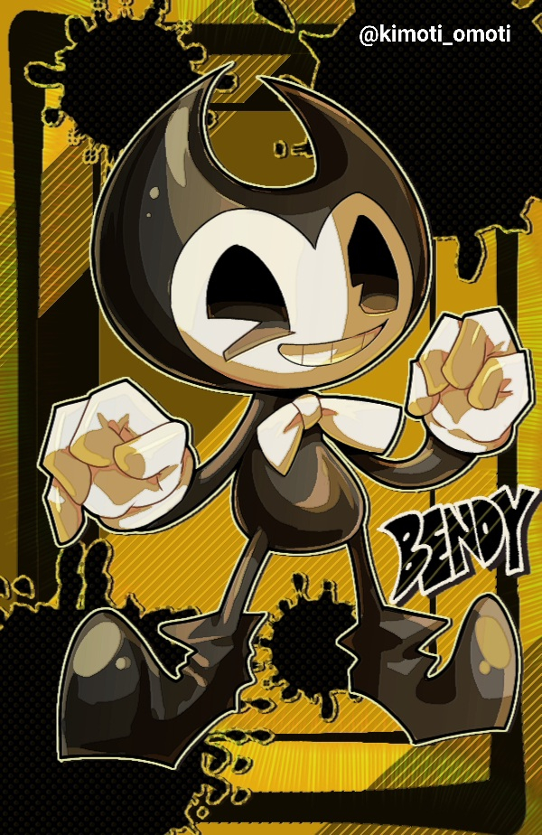 bendy (bendy and the ink machine) drawn by kimoti_omoti