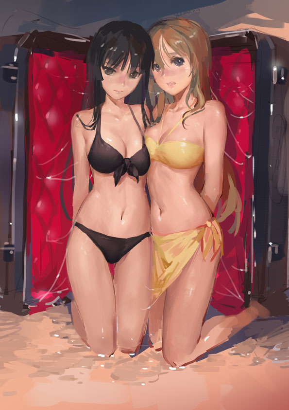akiyama mio and kotobuki tsumugi (k-on!) drawn by hjl