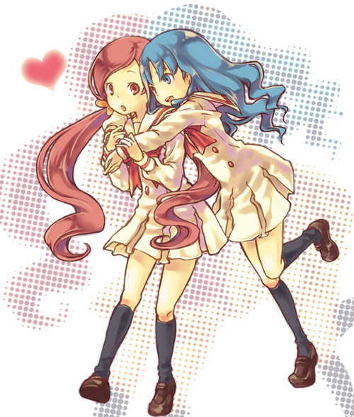 kurumi erika and hanasaki tsubomi (precure and 1 more) drawn by chiko_(mizuho)