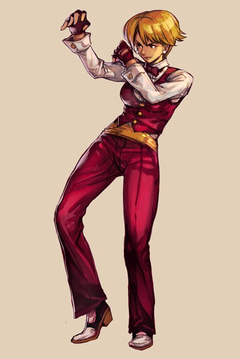 king (the king of fighters and 1 more) drawn by hungry_clicker