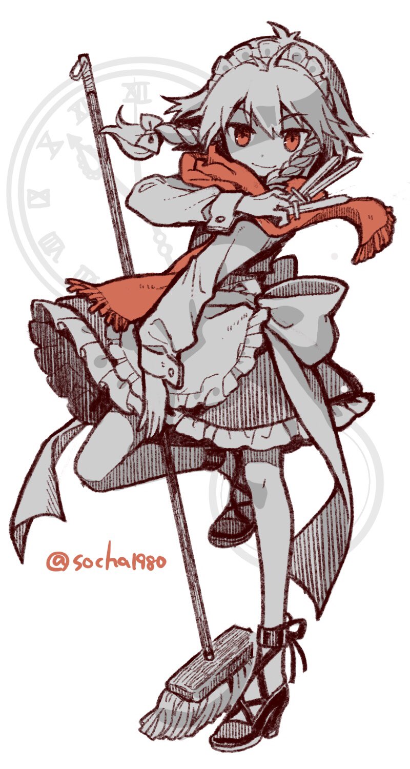 izayoi sakuya (touhou and 1 more) drawn by socha