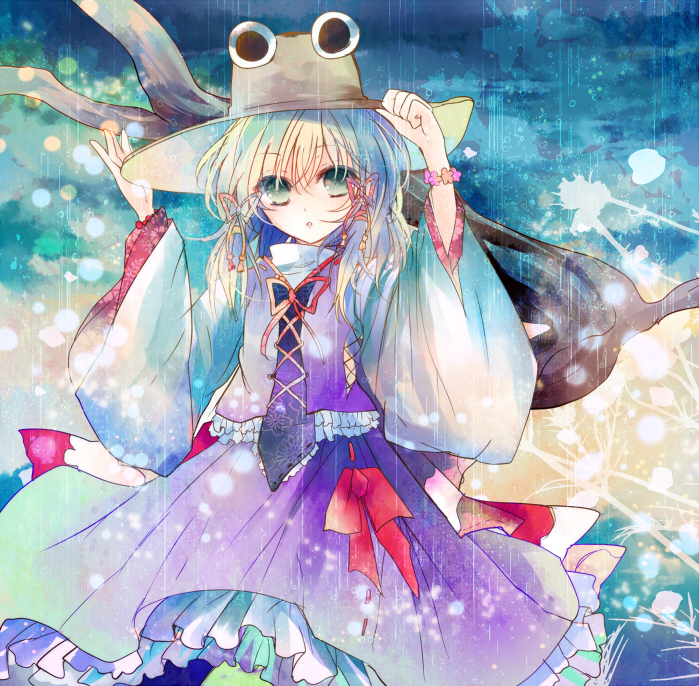 moriya suwako and pyonta (touhou) drawn by kazu_(muchuukai)