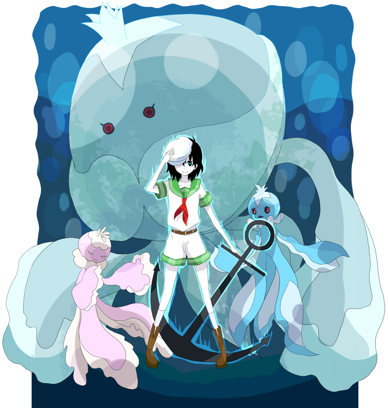 murasa minamitsu, frillish, and jellicent (touhou and 1 more) drawn by yuzuki_(rinka01)