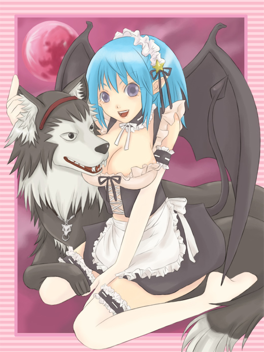 kurono kurumu and morioka ginei (rosario+vampire) drawn by cord-yoshikazu