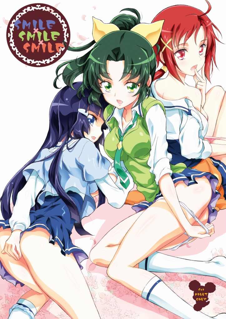 midorikawa nao, aoki reika, and hino akane (precure and 1 more) drawn by kaishaku