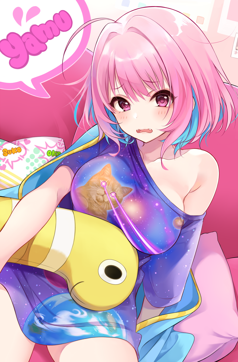 yumemi riamu (idolmaster and 2 more) drawn by q-v_(levia)