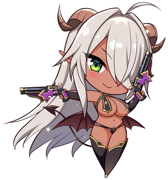 qunqun na organite (motto! haramase! honoo no oppai isekai chou ero succubus gakuen!) drawn by derauea