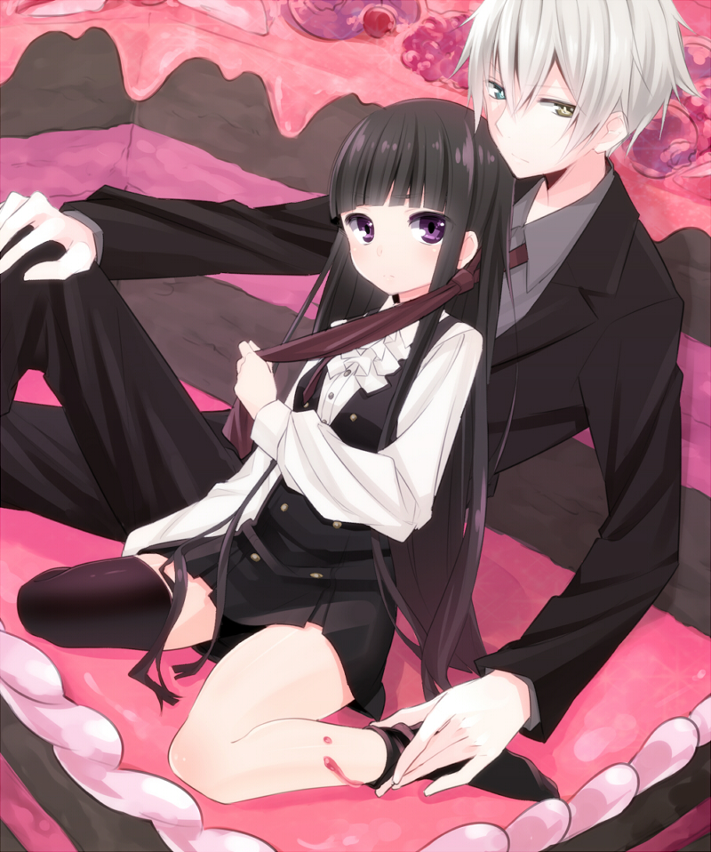 shirakiin ririchiyo and miketsukami soushi (inu x boku ss) drawn by kiya_machi