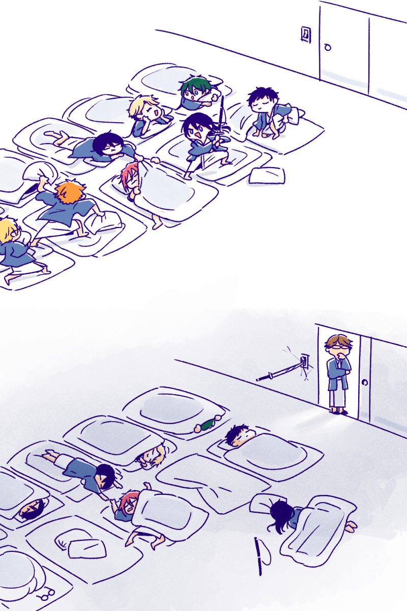 kagehira mika, sakuma ritsu, kanzaki souma, isara mao, akehoshi subaru, and 5 more (ensemble stars!) drawn by misokatsup