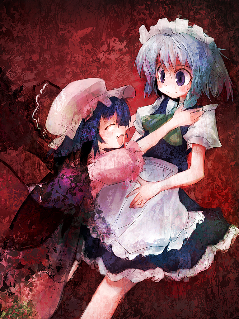 remilia scarlet and izayoi sakuya (touhou) drawn by ukyo_rst