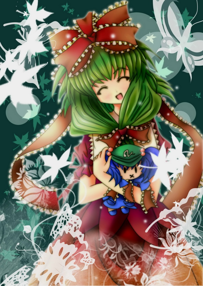 kawashiro nitori and kagiyama hina (touhou) drawn by bondson