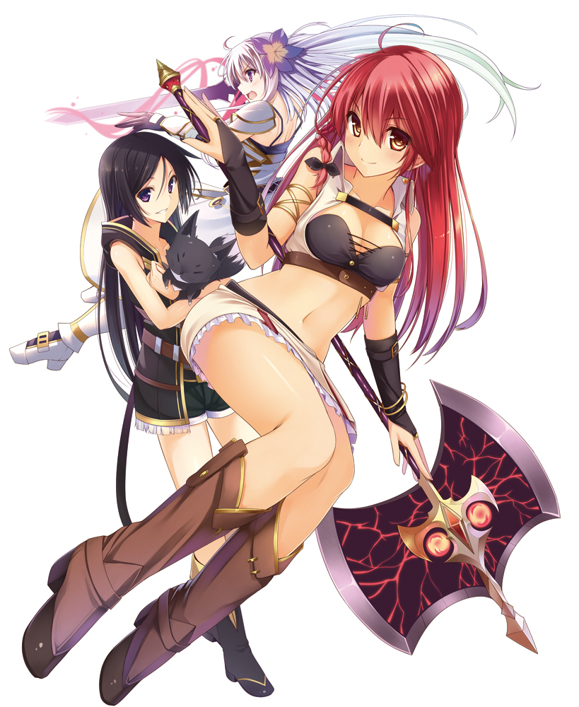 myuu, yun, and magi (only sense online) drawn by yukichin