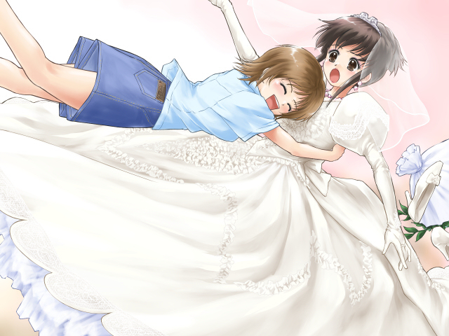 joushima ayumi and joushima satori (okashi na futari) drawn by ooyuki