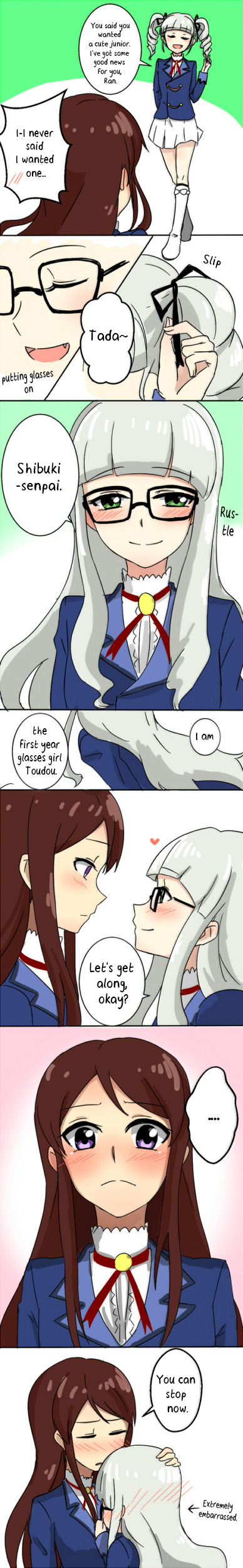 todo yurika and shibuki ran (aikatsu!) drawn by shimatsun_(moroheiyanasu)