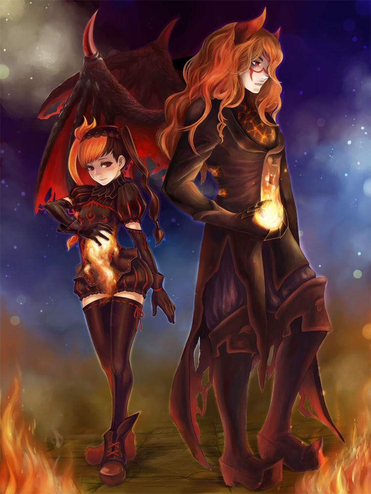 layla and shaytan (sound horizon and 1 more) drawn by hanji_(hansi) and momopanda