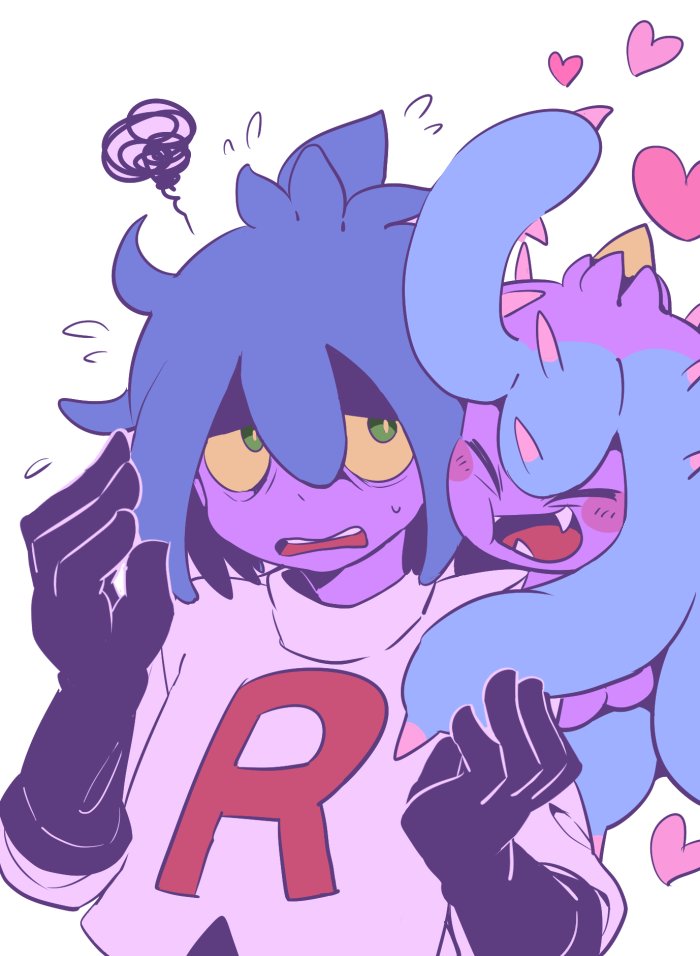 james and mareanie (pokemon and 1 more) drawn by ica_tm