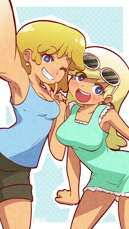lori loud and leni loud (the loud house) drawn by mike_inel