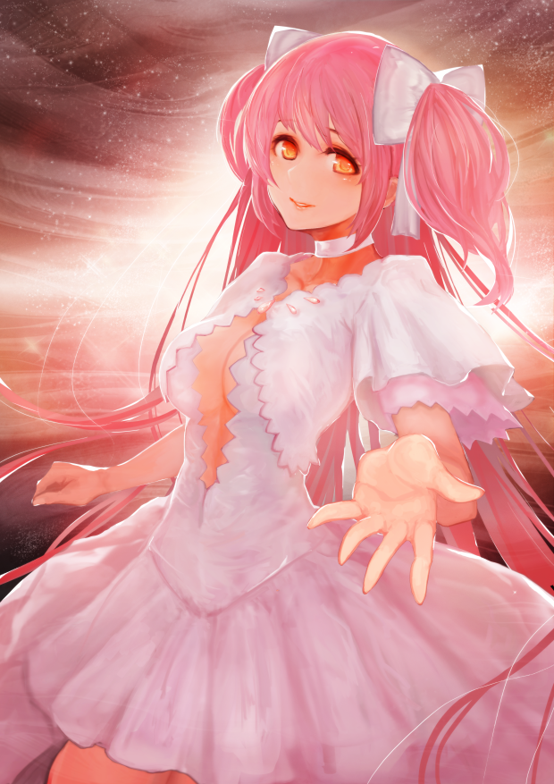kaname madoka and ultimate madoka (mahou shoujo madoka magica) drawn by yaoya_musuko