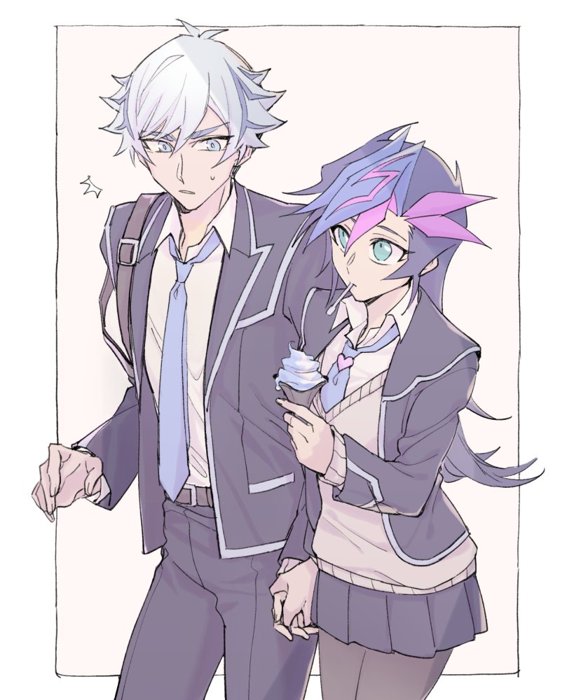 fujiki yusaku and kogami ryoken (yu-gi-oh! and 1 more) drawn by sakimiya297