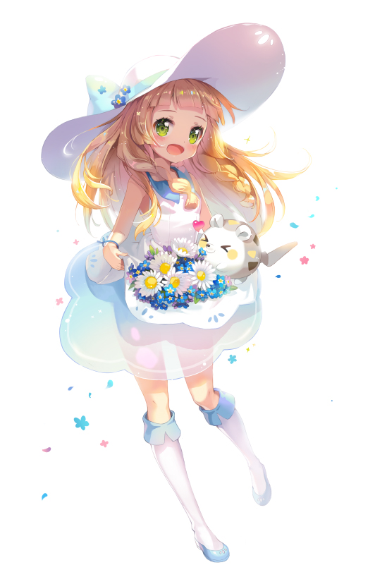 lillie and togedemaru (pokemon and 1 more) drawn by m2_(guvn5745)