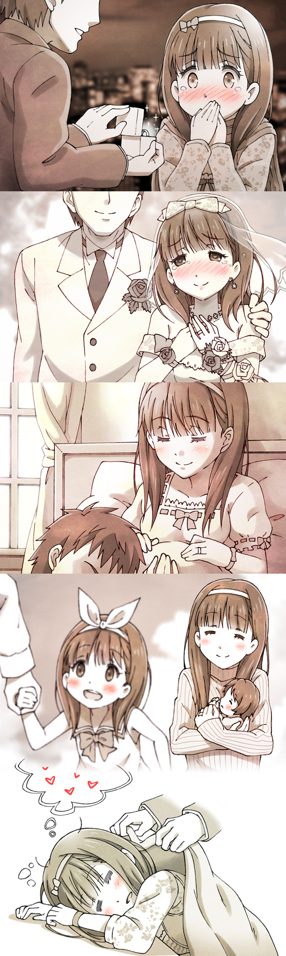 producer and sakuma mayu (idolmaster and 1 more) drawn by stakhanov_undou