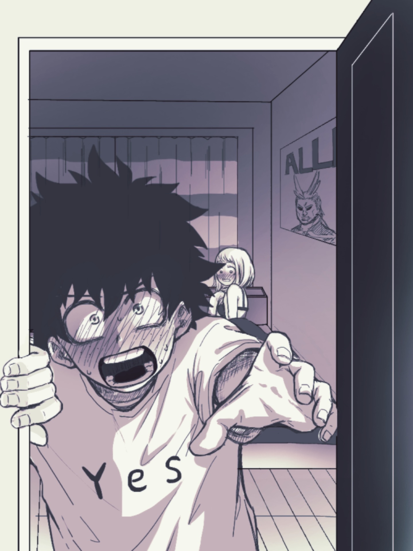 Uraraka Ochako Midoriya Izuku And All Might Boku No Hero Academia Drawn By Horoyoi Kkcp4442 Danbooru
