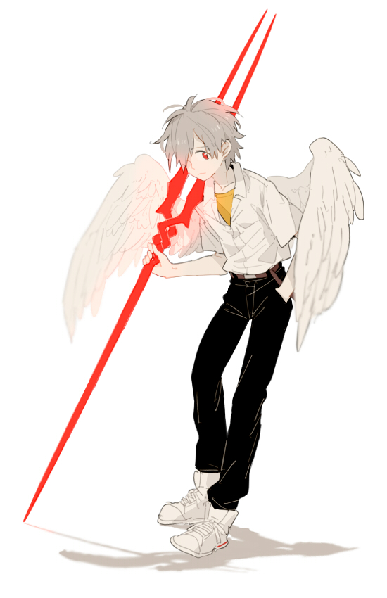 nagisa kaworu (neon genesis evangelion) drawn by 0930erina