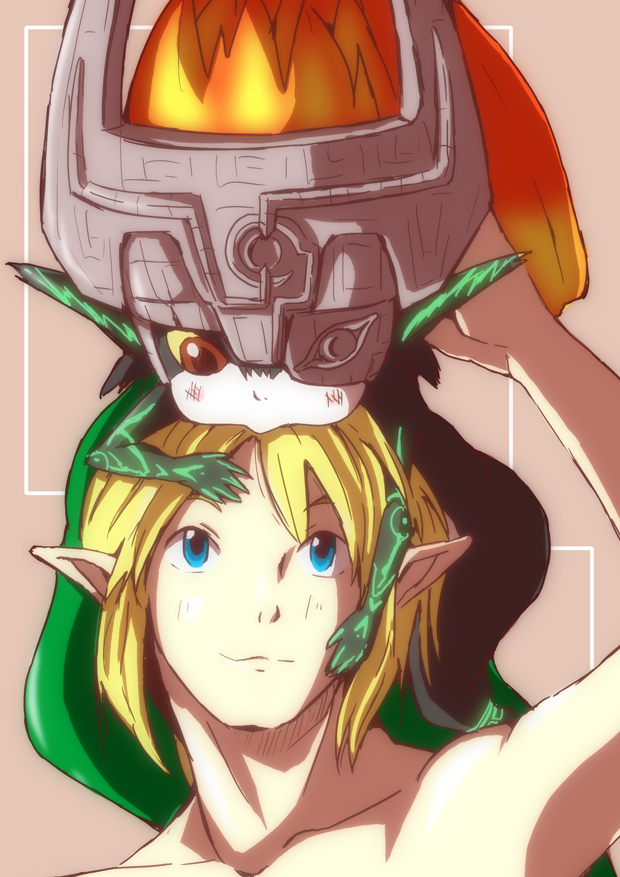 link and midna (the legend of zelda and 1 more) drawn by af1090