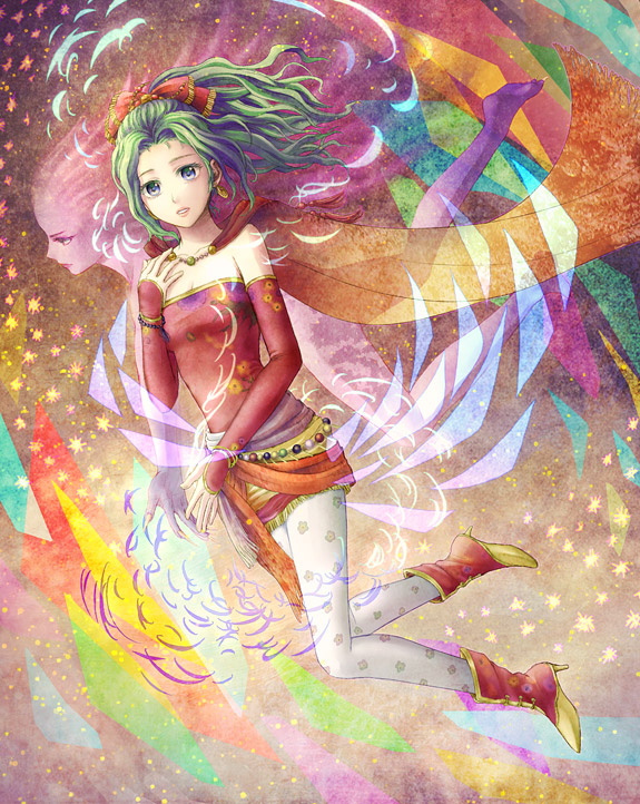 terra branford and trance terra branford (final fantasy and 1 more) drawn by inomarii