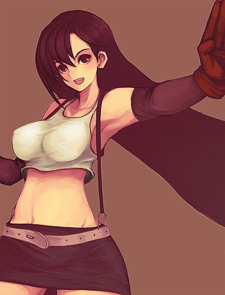 tifa lockhart (final fantasy and 1 more) drawn by kara_(color)