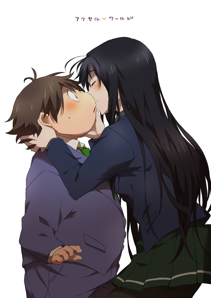 kuroyukihime and arita haruyuki (accel world) drawn by purasu_no_konbu