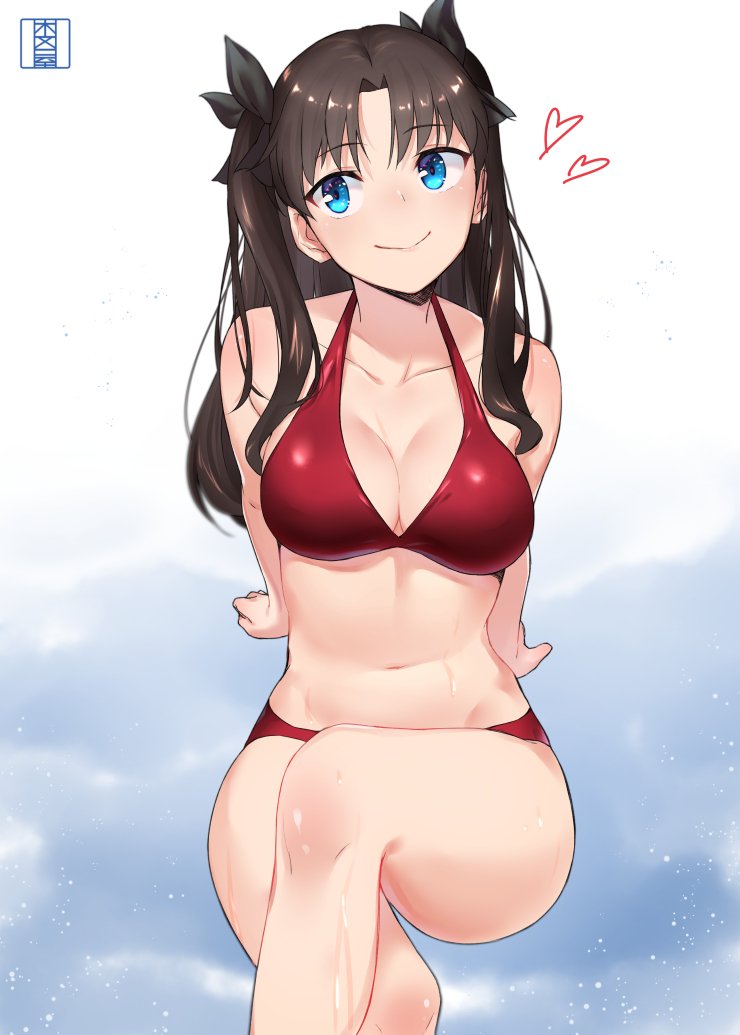 tohsaka rin (fate and 2 more) drawn by murio