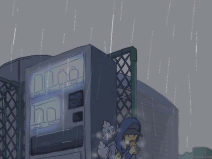 hilbert and vanillish (pokemon and 1 more) drawn by taoru_(t_kiji)
