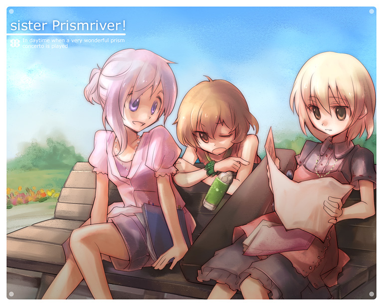 lunasa prismriver, merlin prismriver, and lyrica prismriver (touhou) drawn by inuinui