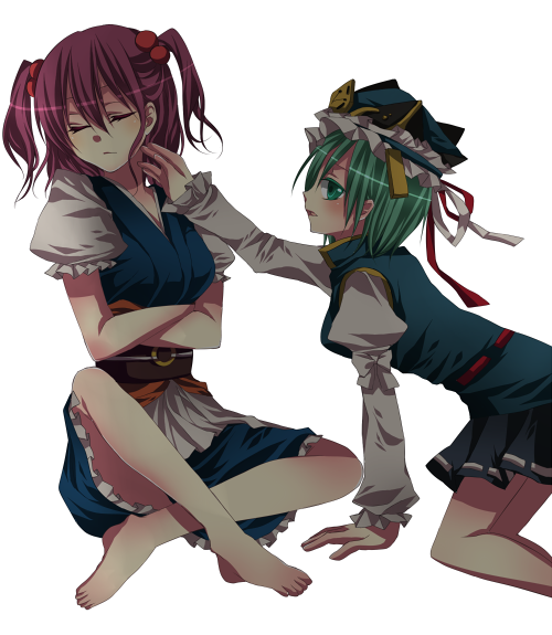 shiki eiki and onozuka komachi (touhou) drawn by tsukioka_tsukiho