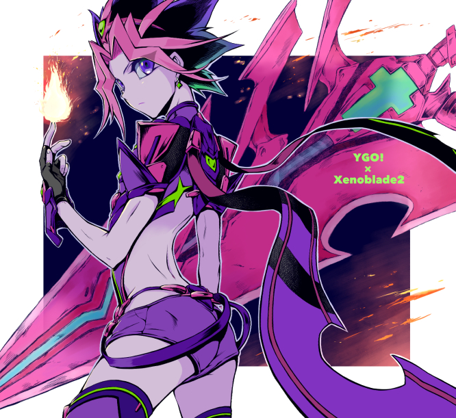 pyra and yami yugi (yu-gi-oh! and 3 more) drawn by aya_(ay_oekaki)