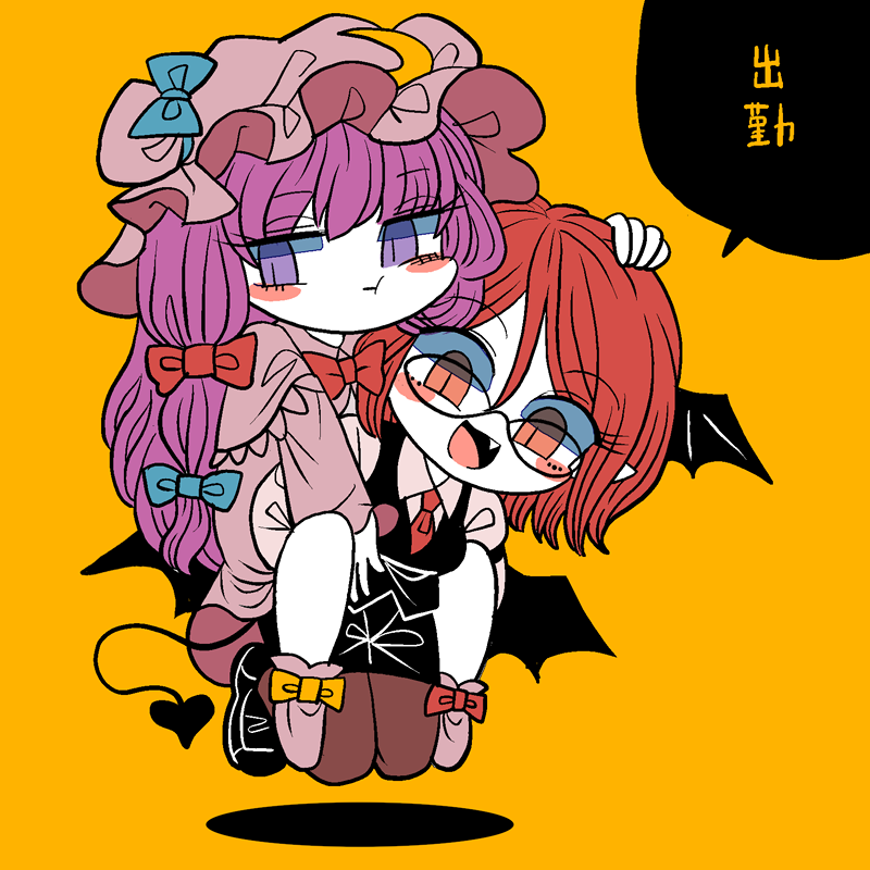 patchouli knowledge and koakuma (touhou) drawn by yt_(wai-tei)