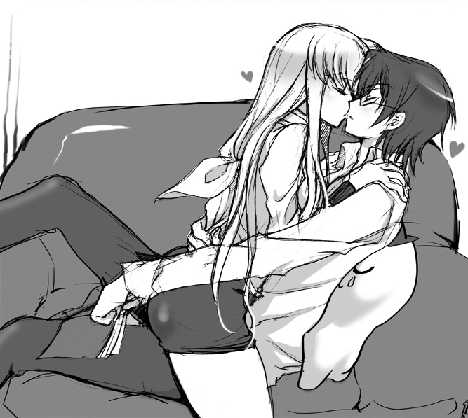 c.c. and lelouch vi britannia (code geass) drawn by creayus