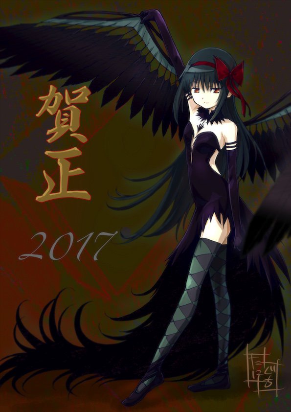 akemi homura and akuma homura (mahou shoujo madoka magica and 1 more) drawn by taniguchi_jun'ichirou