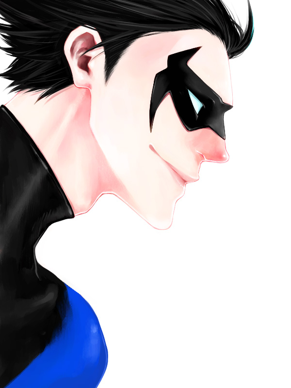 dick grayson and nightwing (dc comics) drawn by tachibana_(ghosts_0119)