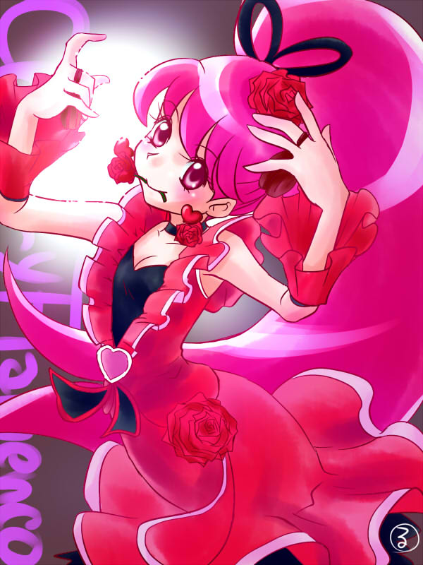 aino megumi and cure lovely (precure and 1 more) drawn by kasuga_rurito