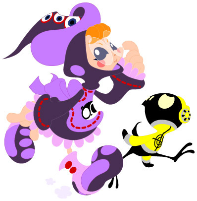 iyamy and crow (cool cool toon) drawn by gyoubu_ippei
