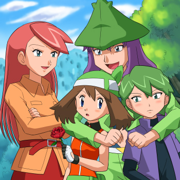 may, drew, harley, and solidad (pokemon and 1 more) drawn by pokemoa
